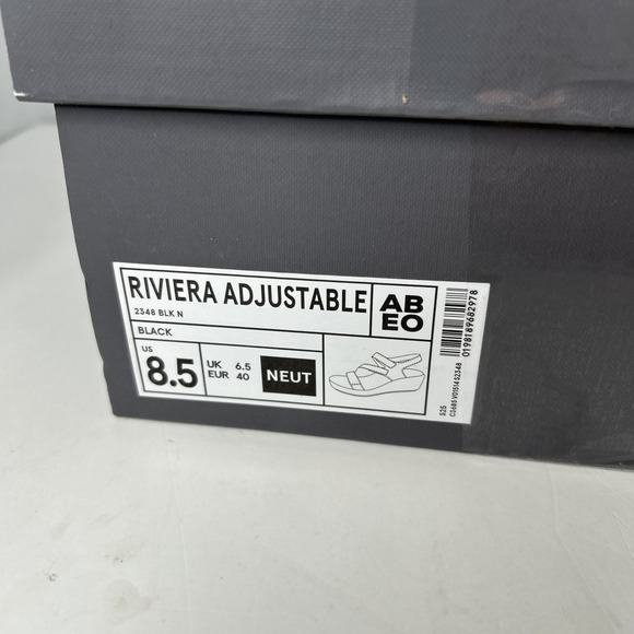 ABEO Walking Co Riviera Adjustable Sandals Black Sz 8.5 New - Picture 9 of 9